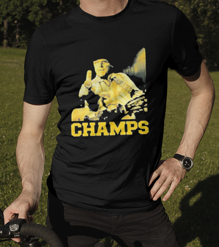 Taylor Lewan Champs Yellow Guitar Western T-Shirt