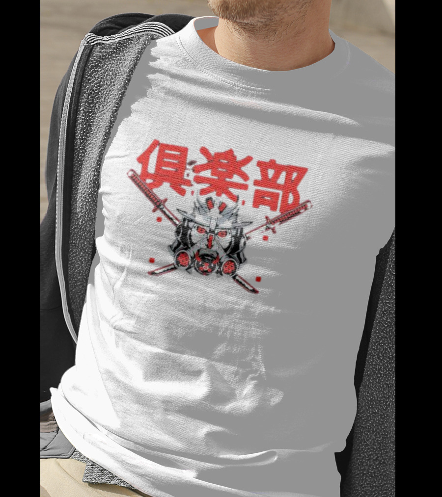The O C Youth Samurai Helmet With Swords Japanese Text T-Shirt