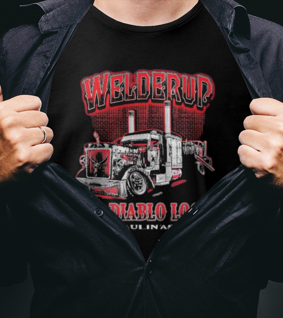 Welderup El Diablo Loco Haulin' Ass Truck Vintage Style T-Shirt