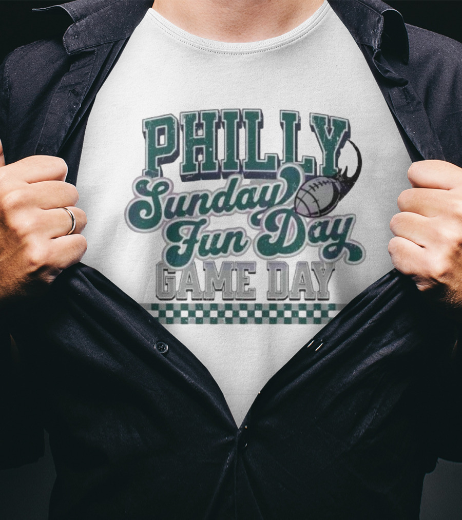 Philadelphia Eagles Philly Sunday Fun Day Game Day Football T-Shirt