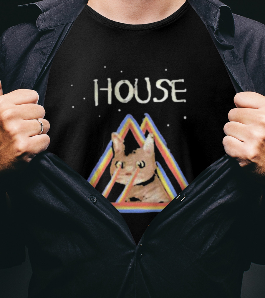 House Rainbow Triangle Cat T-Shirt