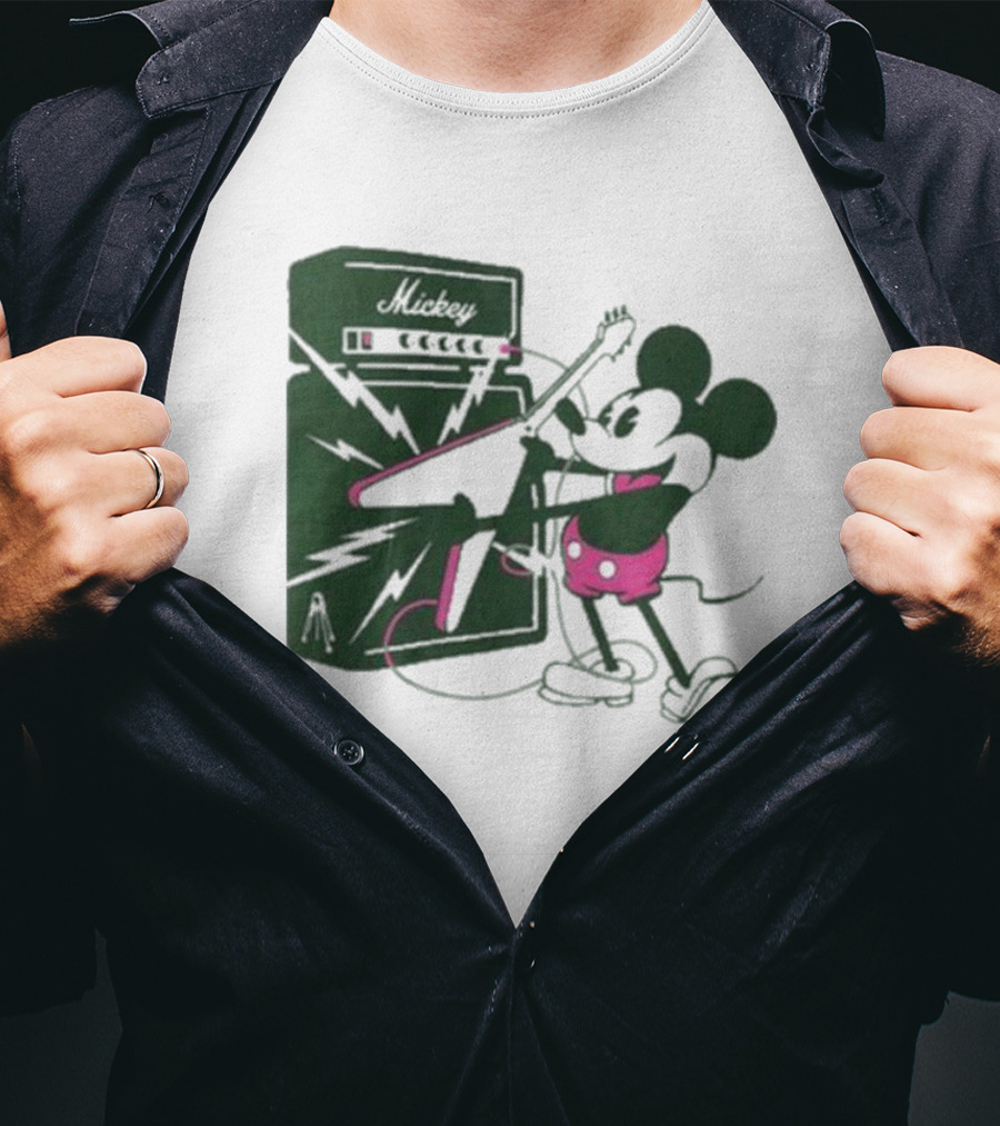 Rocker Mickey Electric Guitar Amplifier By Kii Arens T-Shirt