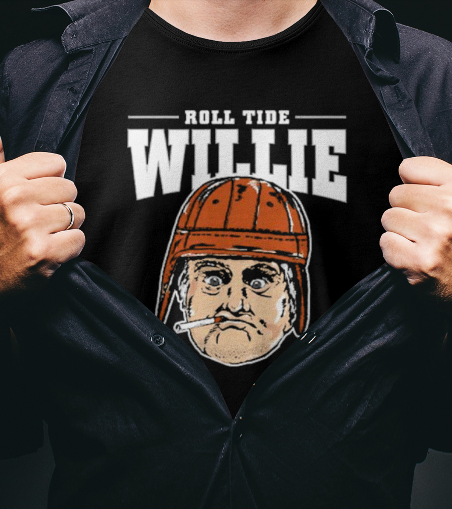 Roll Tide Willie Cartoon Helmet Face T-Shirt