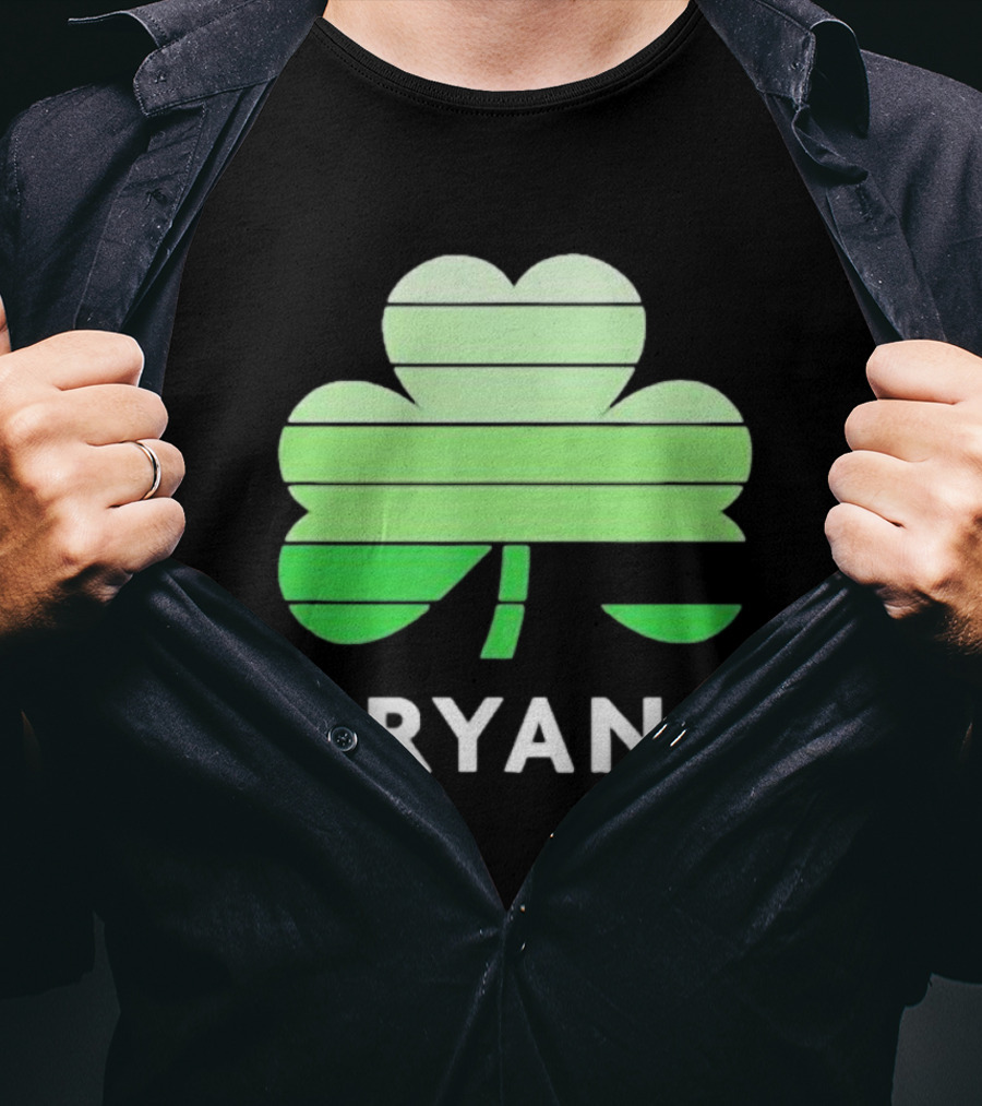 Ryan Vintage Irish Family Name With Clover T-Shirt