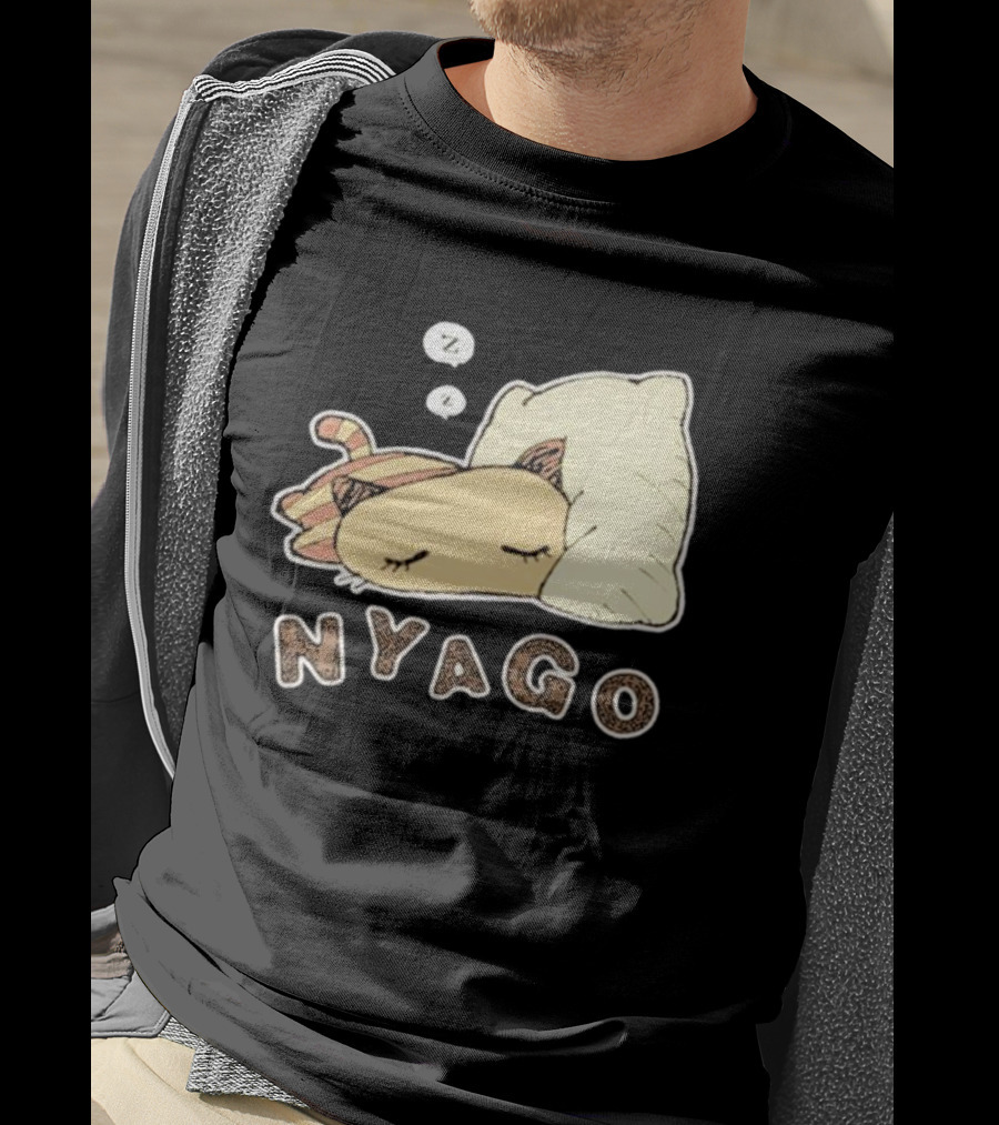 Sanrio Nyago Sleeping Cat Zzz Pillow T-Shirt