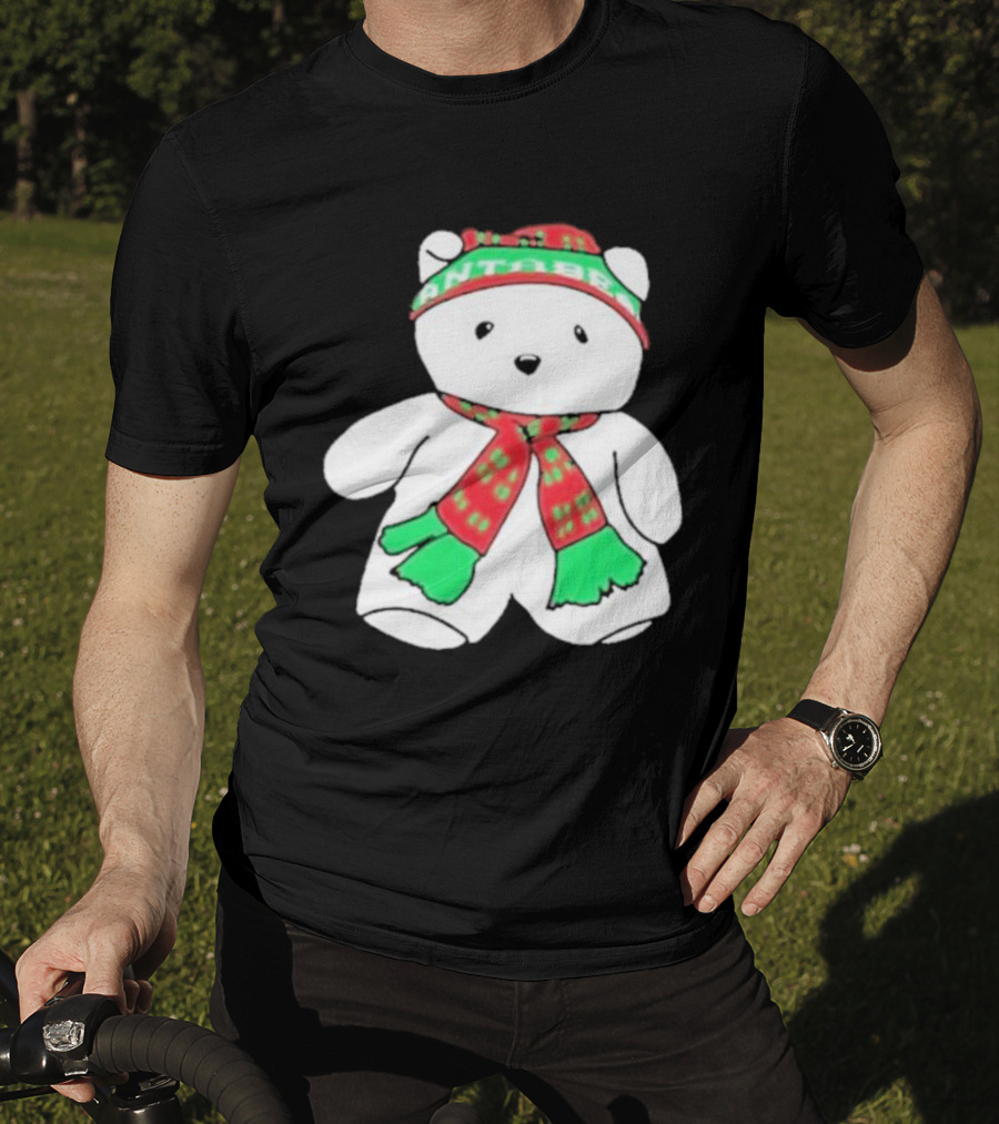 Santa Bear Minnesota Christmas Scarf And Hat Bundle T-Shirt