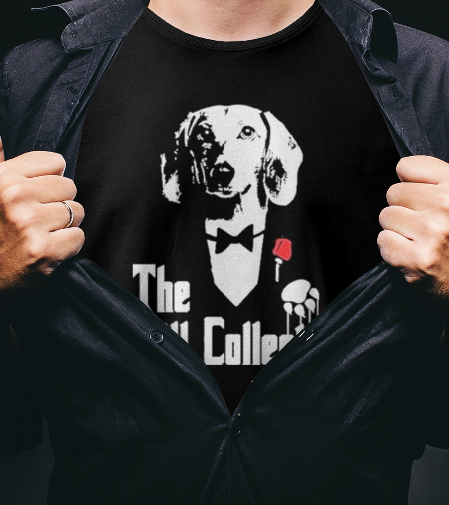 The Bill Collector Dog In Black Tie With Rose And Puppet Strings T-Shirt