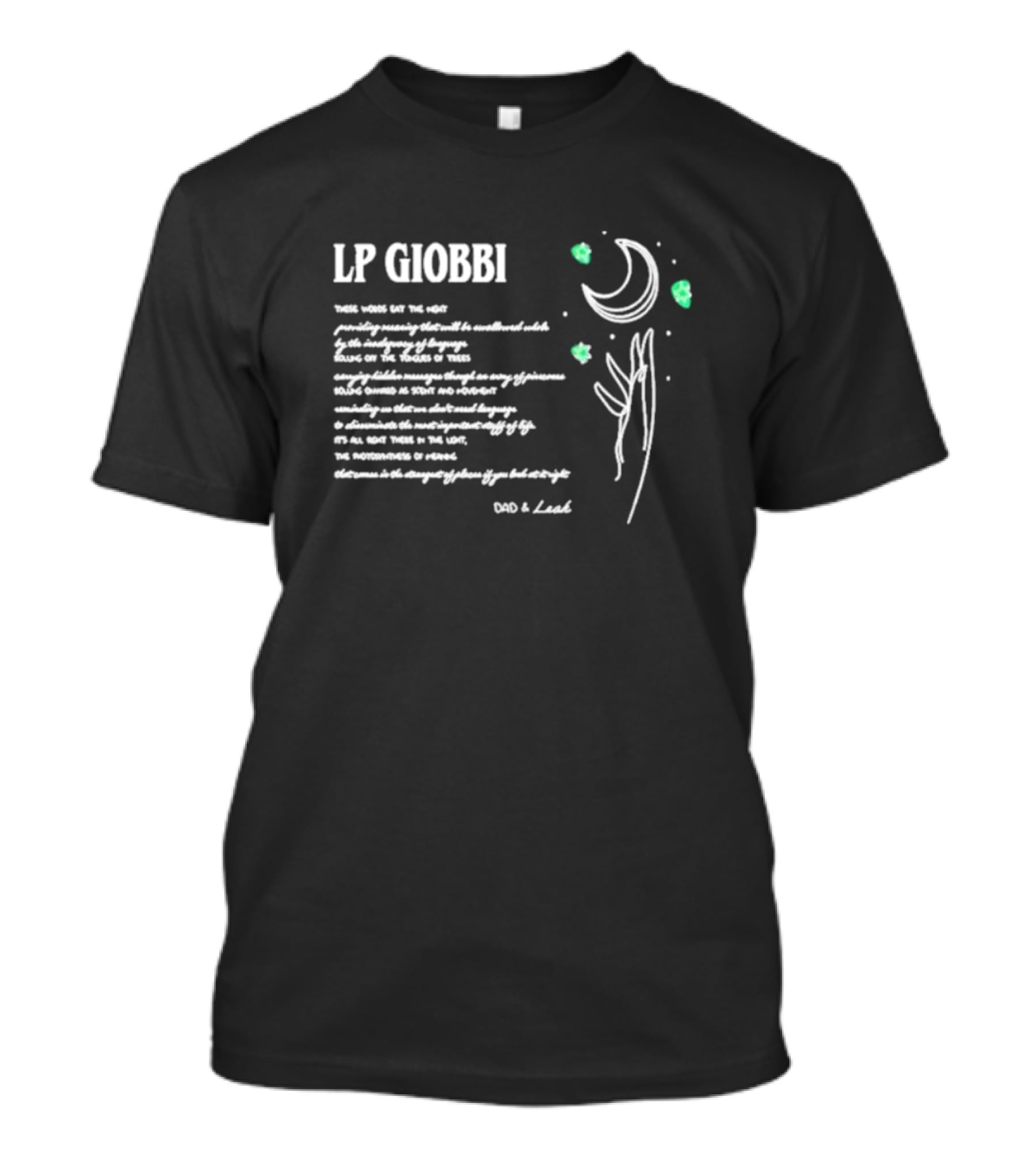 LP Giobbi Dad And Leah Poem With Moon And Stars T-Shirt