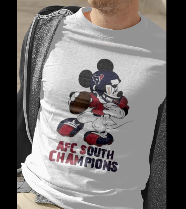 Mickey Mouse Houston Texans AFC South Champions 2023-2024 T-Shirt