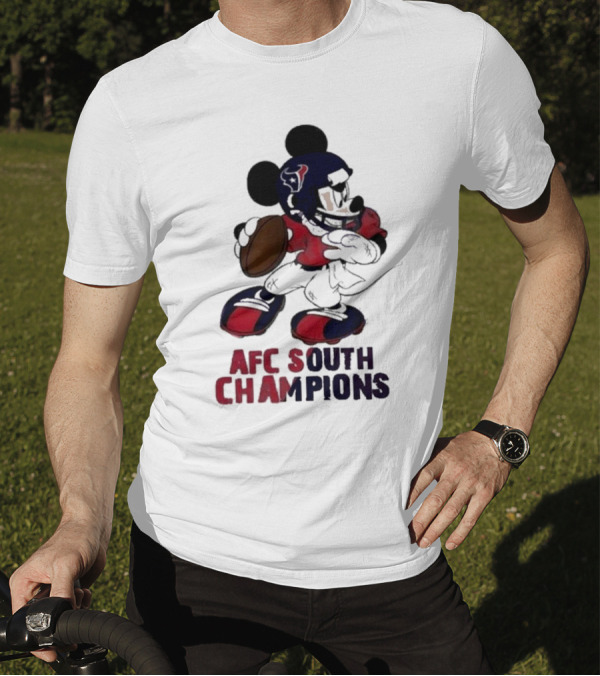Mickey Mouse Houston Texans AFC South Champions 2023-2024 T-Shirt