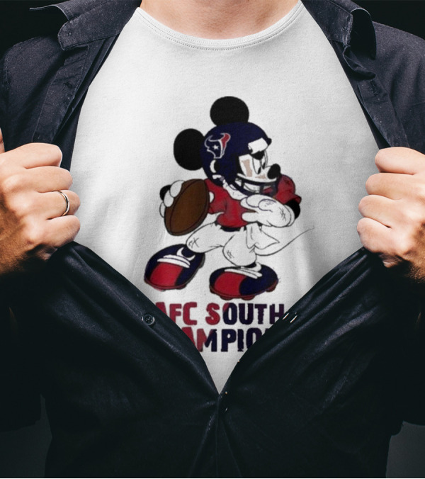Mickey Mouse Houston Texans AFC South Champions 2023-2024 T-Shirt