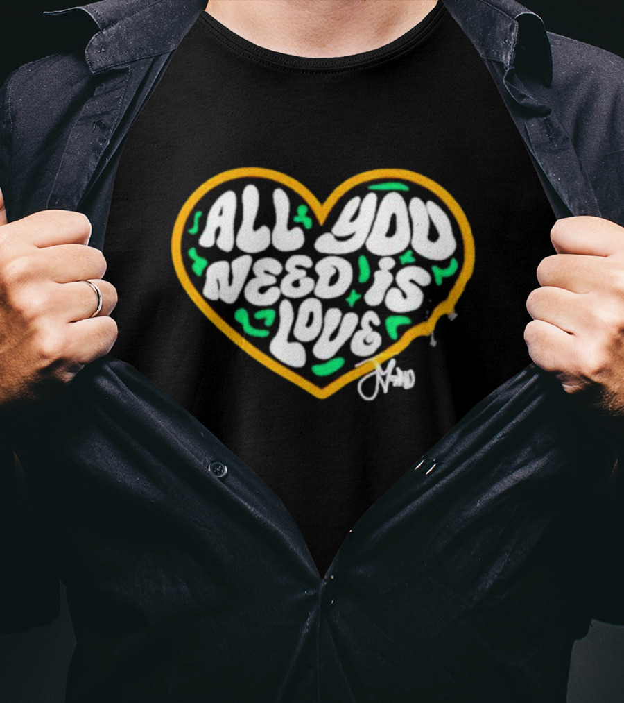 Packer All You Need Is Love Heart T-Shirt