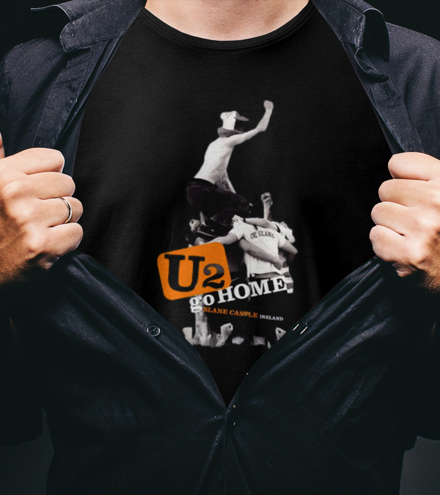 U2 Go Home Slane Castle Ireland U2 Sphere Shop Slane Grey T-Shirt
