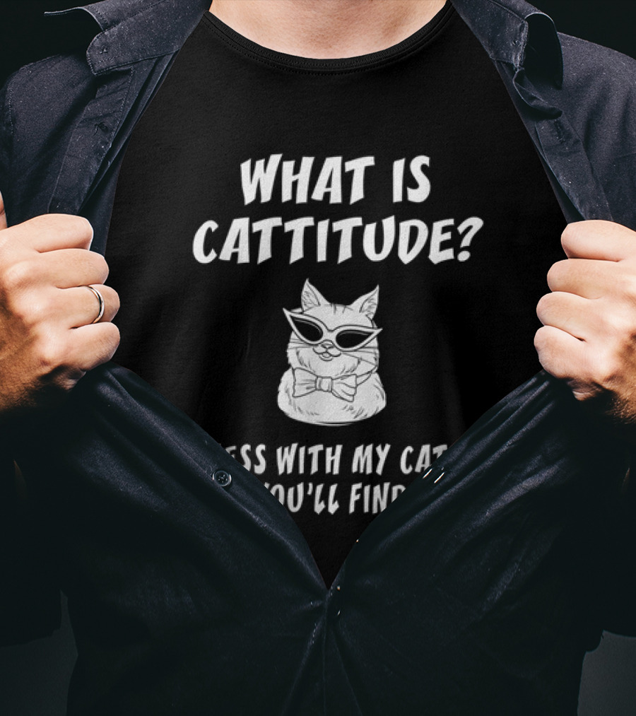 What Is Cattitude Mess With My Cats And You'll Find Out T-Shirt