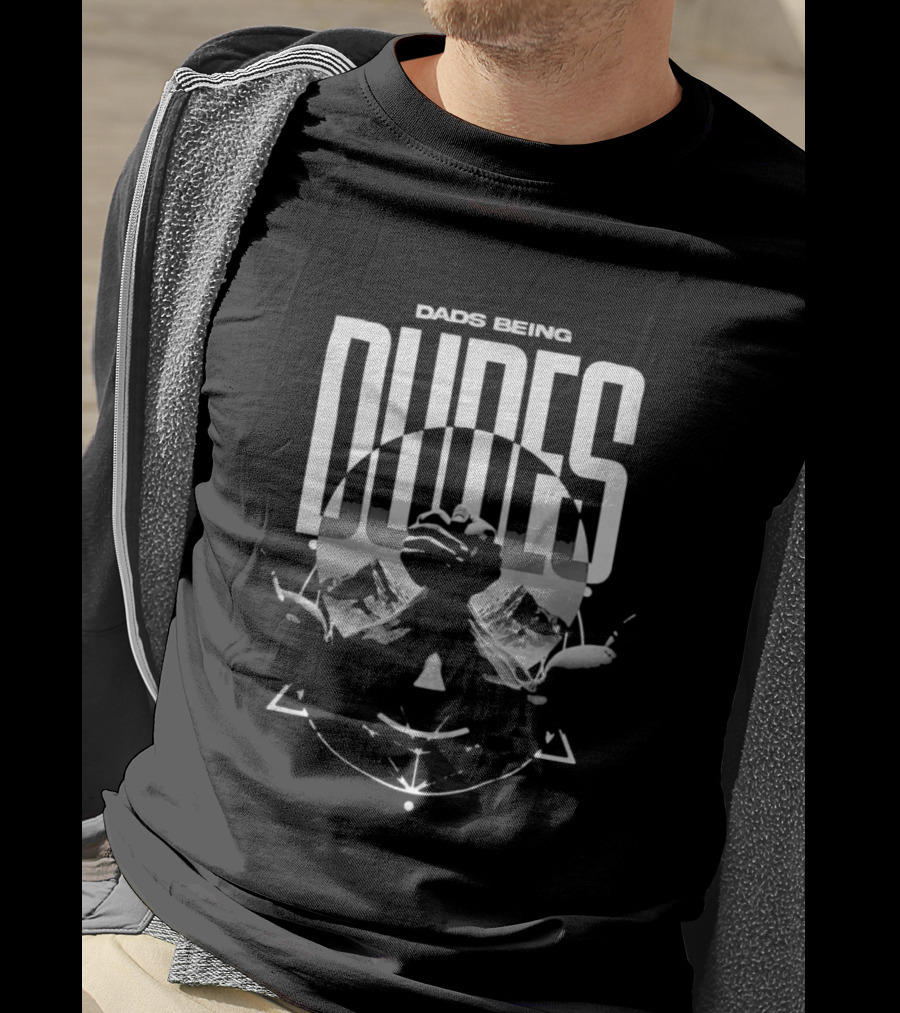 Dads Being Dudes Arm Wrestling Circle T-Shirt