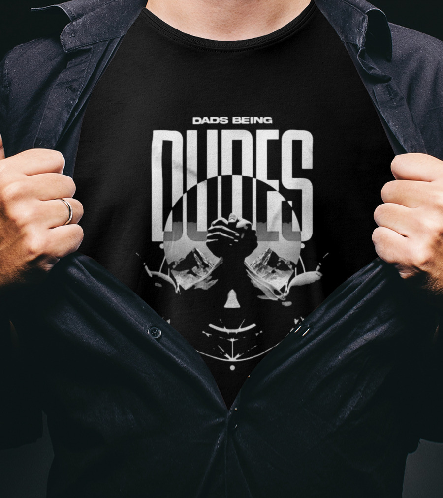 Dads Being Dudes Arm Wrestling Circle T-Shirt