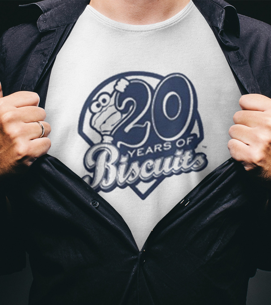 20 Years Of Biscuits Baseball Theme T-Shirt