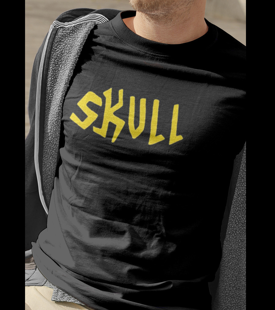 Beavis And Butthead Skull Text Yellow T-Shirt