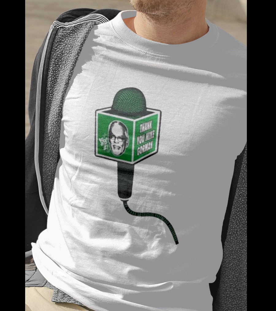 Celtics Thank You Mike Gorman Microphone T-Shirt