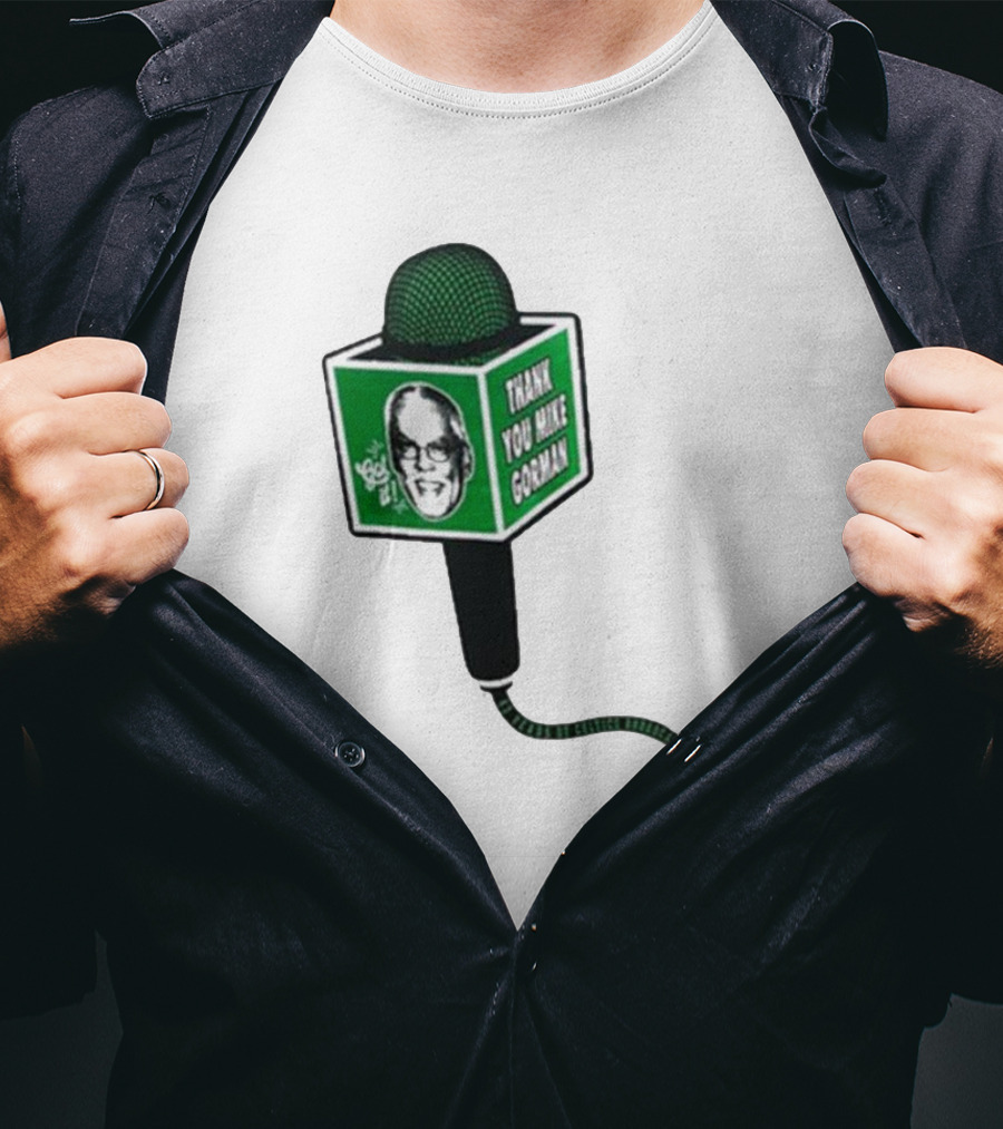 Celtics Thank You Mike Gorman Microphone T-Shirt
