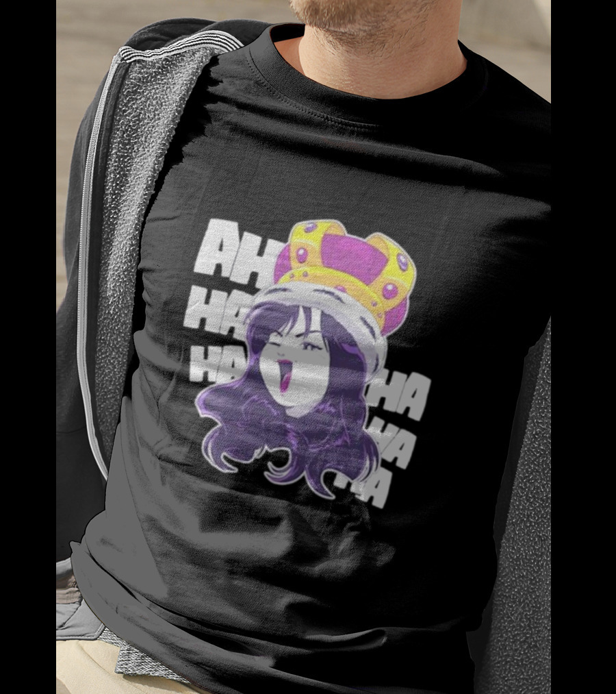 Ms Sakura Haha King Crown Laugh T-Shirt