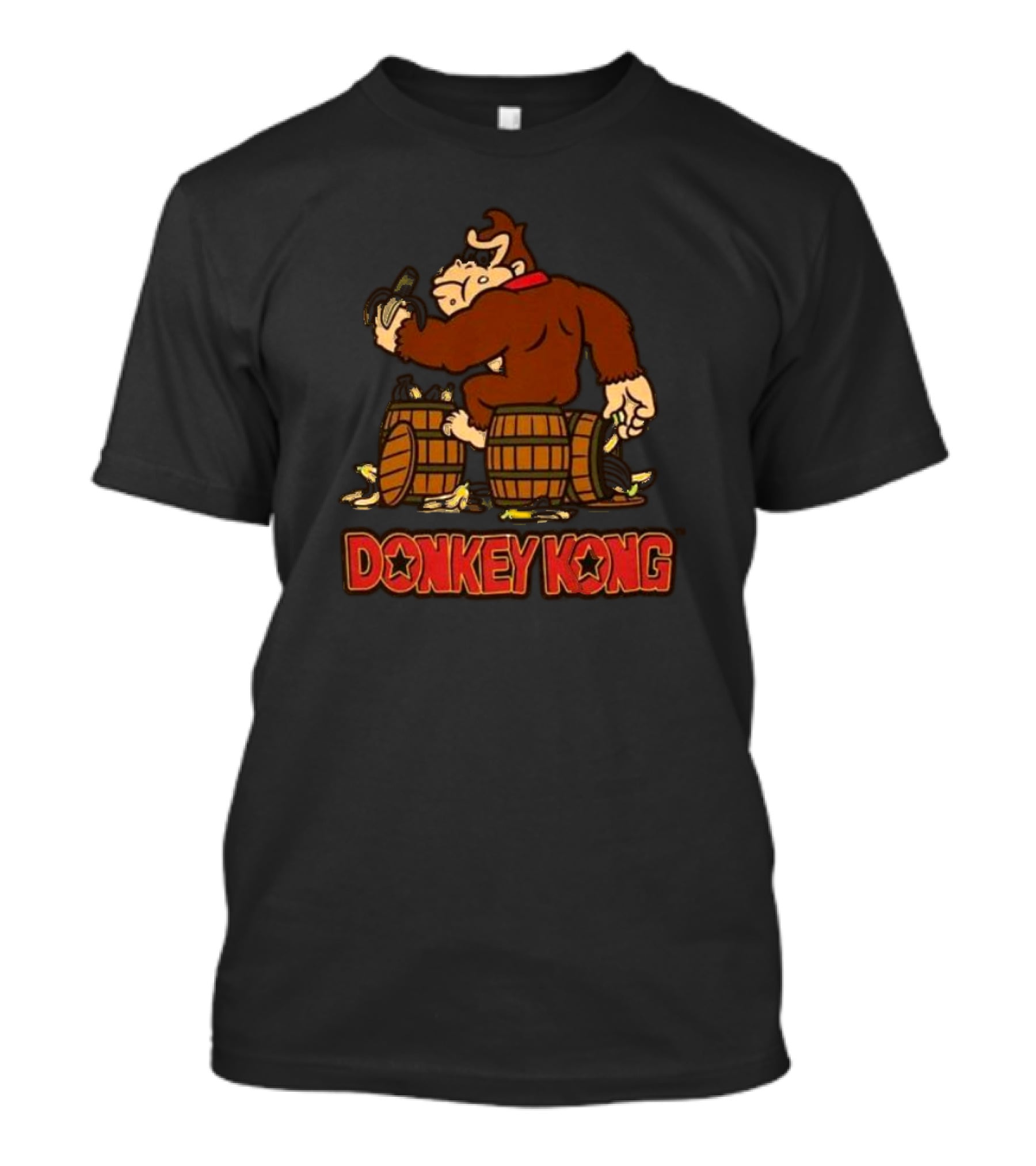 Donkey Kong Eating Banana Barrels Meme T-Shirt