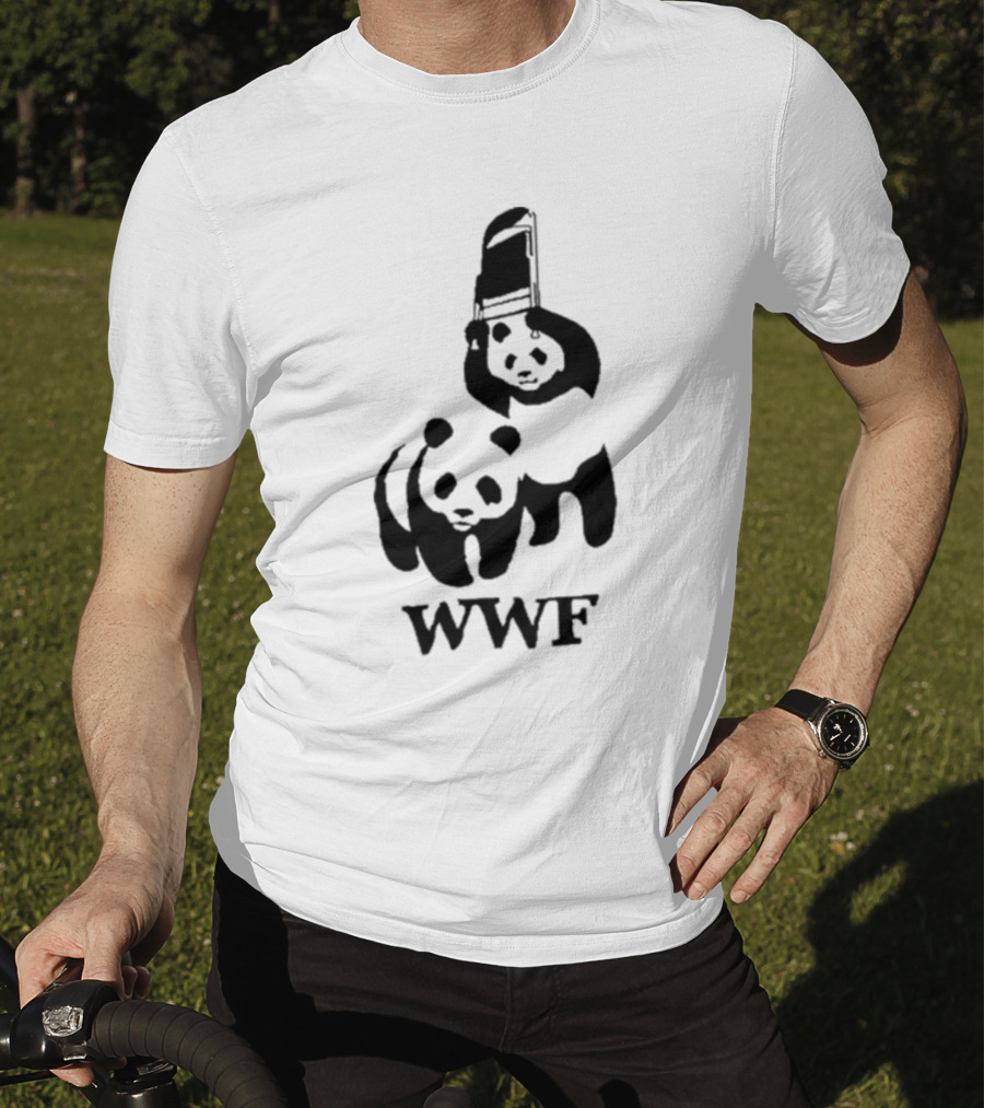 WWF Panda Fight Chair Wrestling T-Shirt