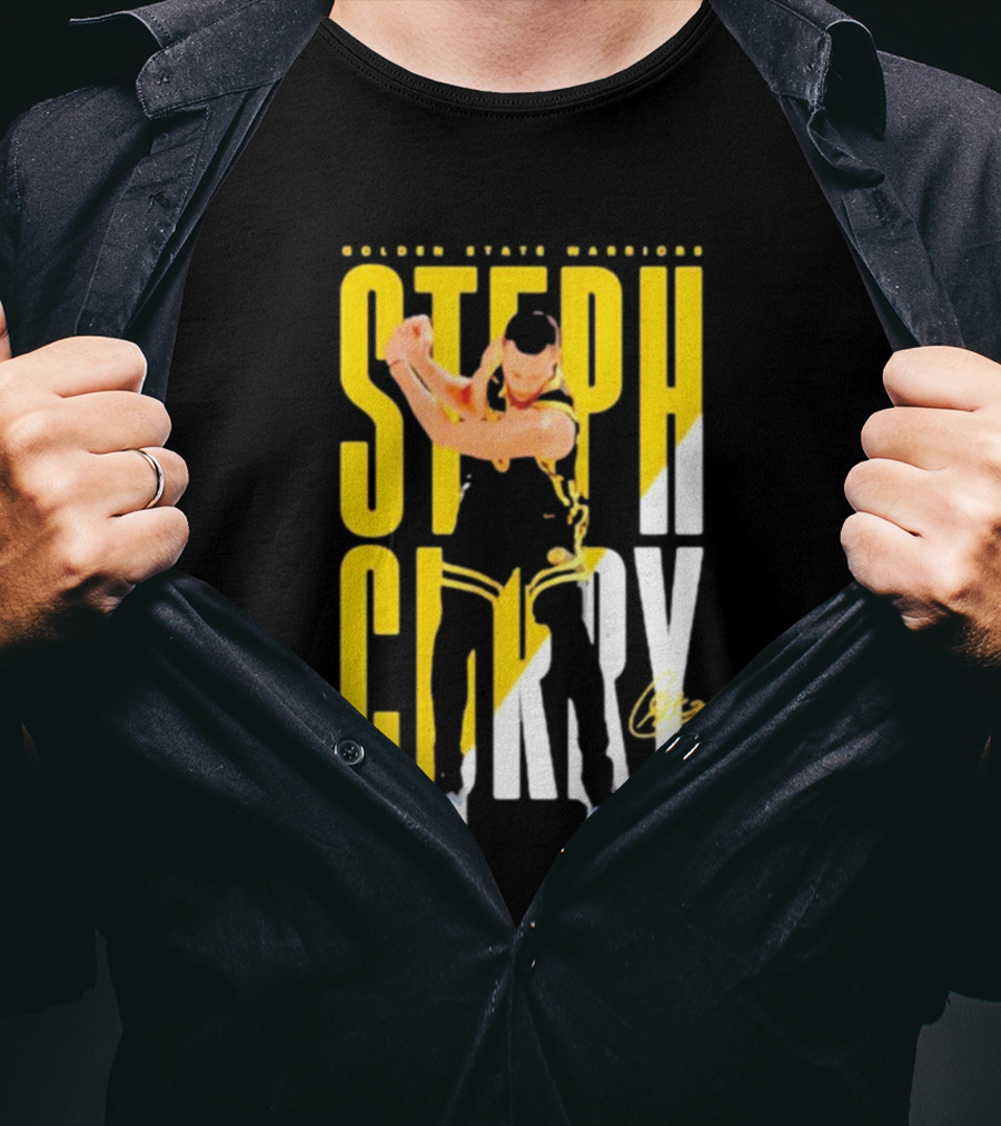 Golden State Warriors Steph Curry Golf Celebration Signature T-Shirt