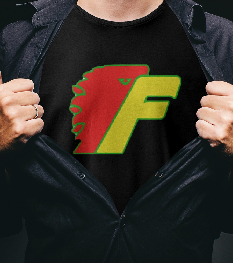 Philadelphia Firebirds Hockey Logo Red Green Yellow F T-Shirt