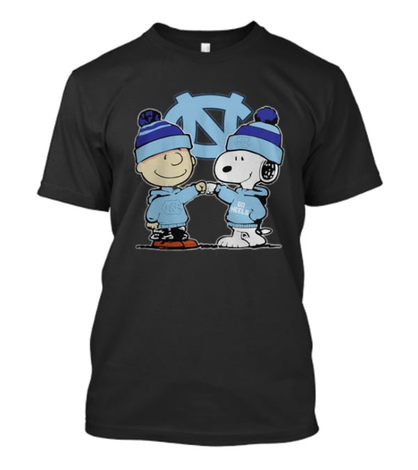 Snoopy And Charlie Brown Go Heels UNC Tar Heels Fist Bump North Carolina T-Shirt