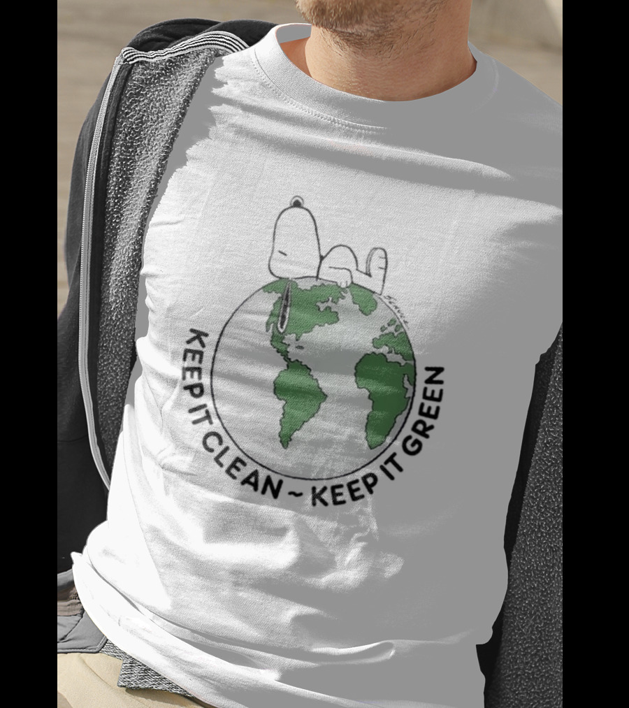 Keep It Clean Keep It Green Snoopy Earth Day T-Shirt