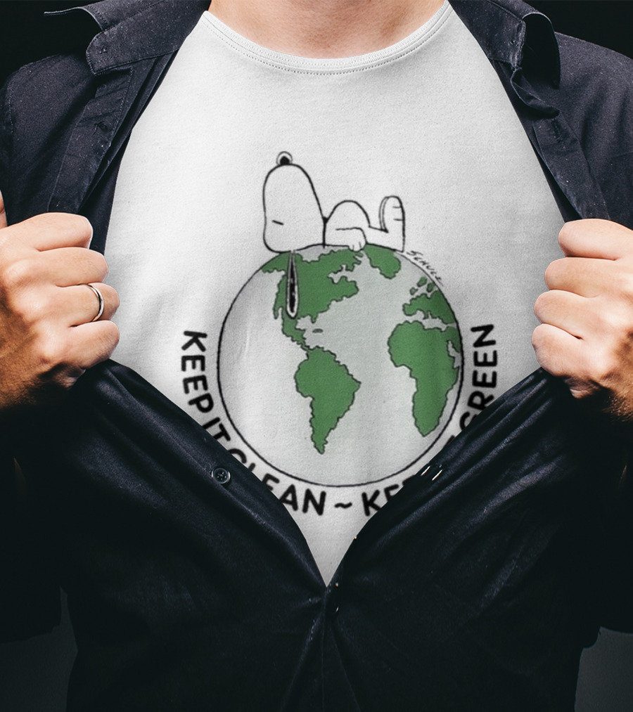 Keep It Clean Keep It Green Snoopy Earth Day T-Shirt