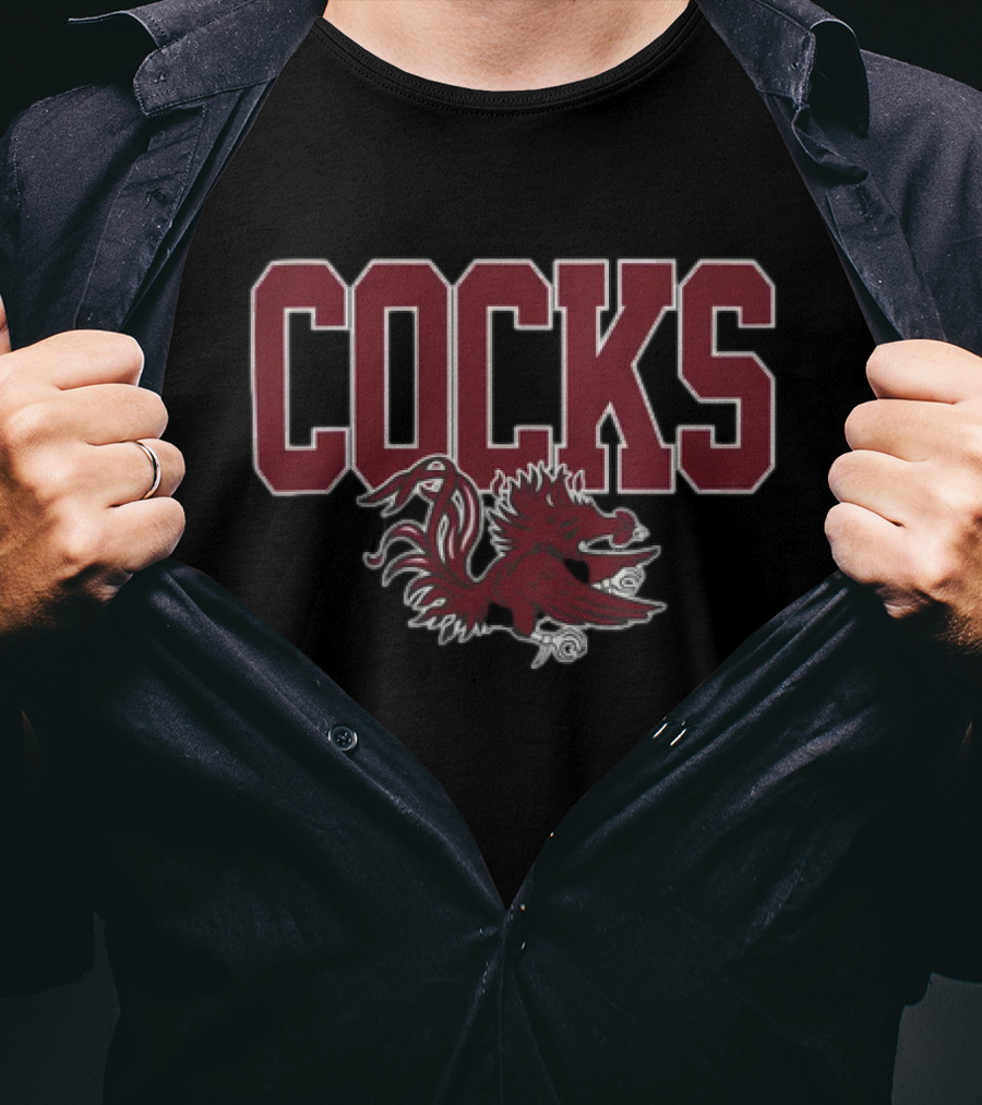 Cocks Gamecock Logo Champion Black T-Shirt