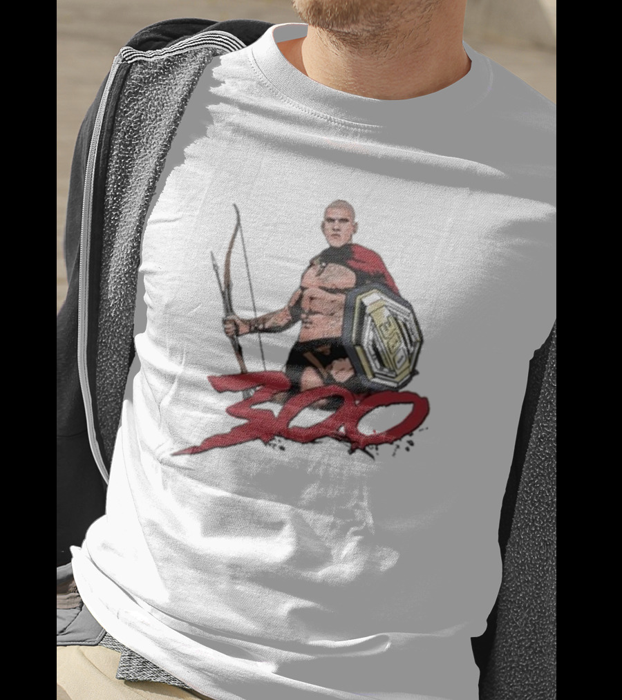 Alex Pereira Poatan 300 Spartan Warrior With Bow And Shield T-Shirt