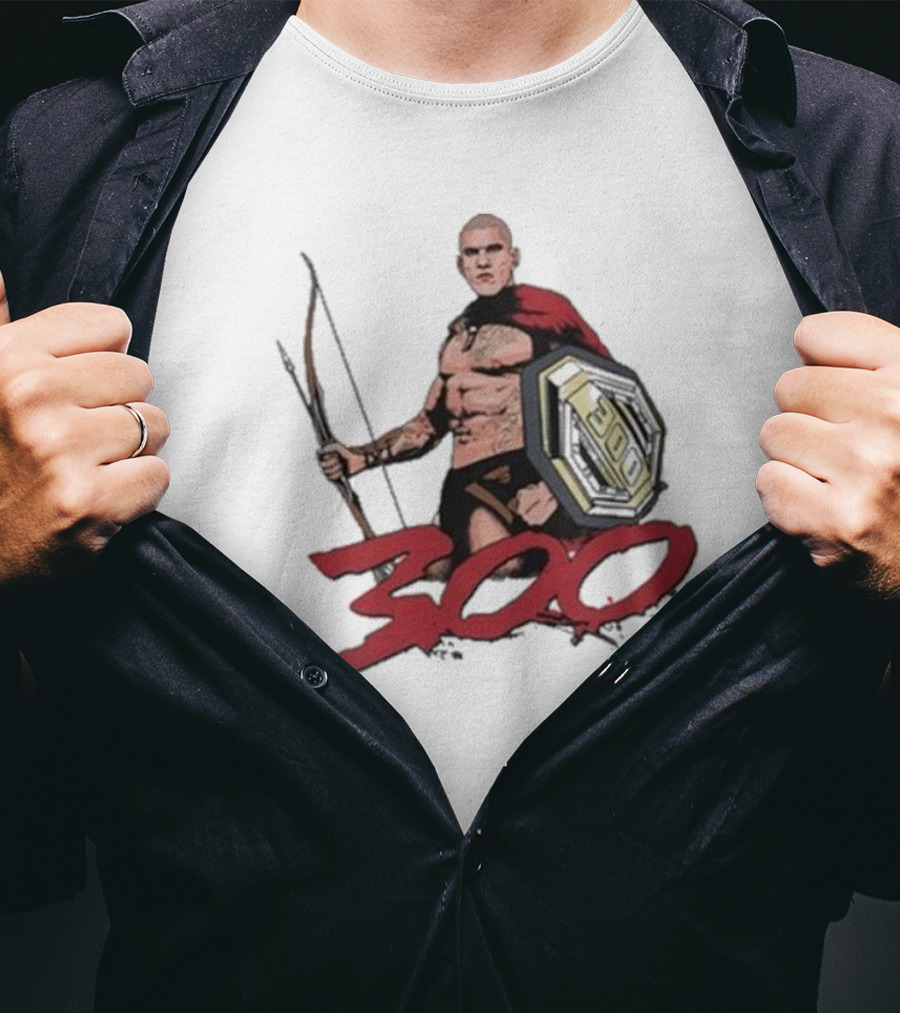 Alex Pereira Poatan 300 Spartan Warrior With Bow And Shield T-Shirt