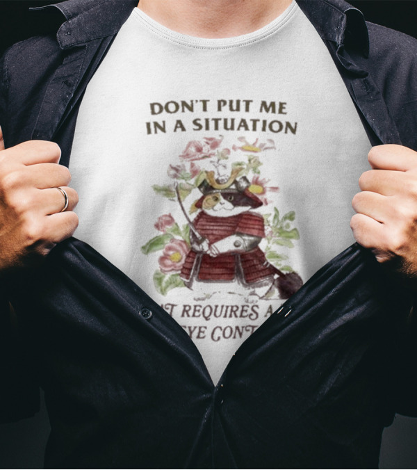 Don’t Put Me In A Situation That Requires A Lot Of Eye Contact Floral Skull T-Shirt