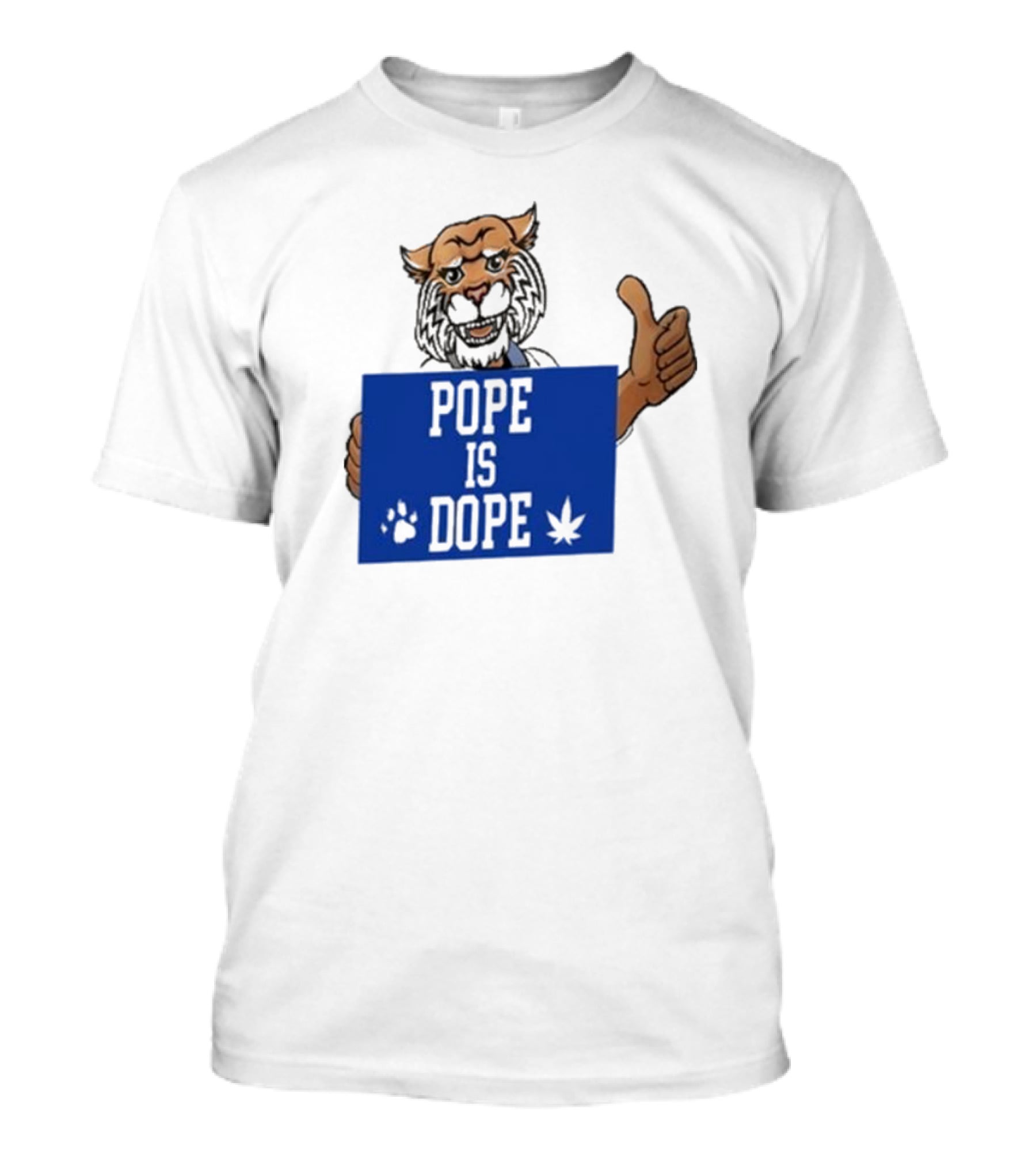 Pope Is Dope Kentucky Wildcat Thumbs Up Paw Leaf T-Shirt