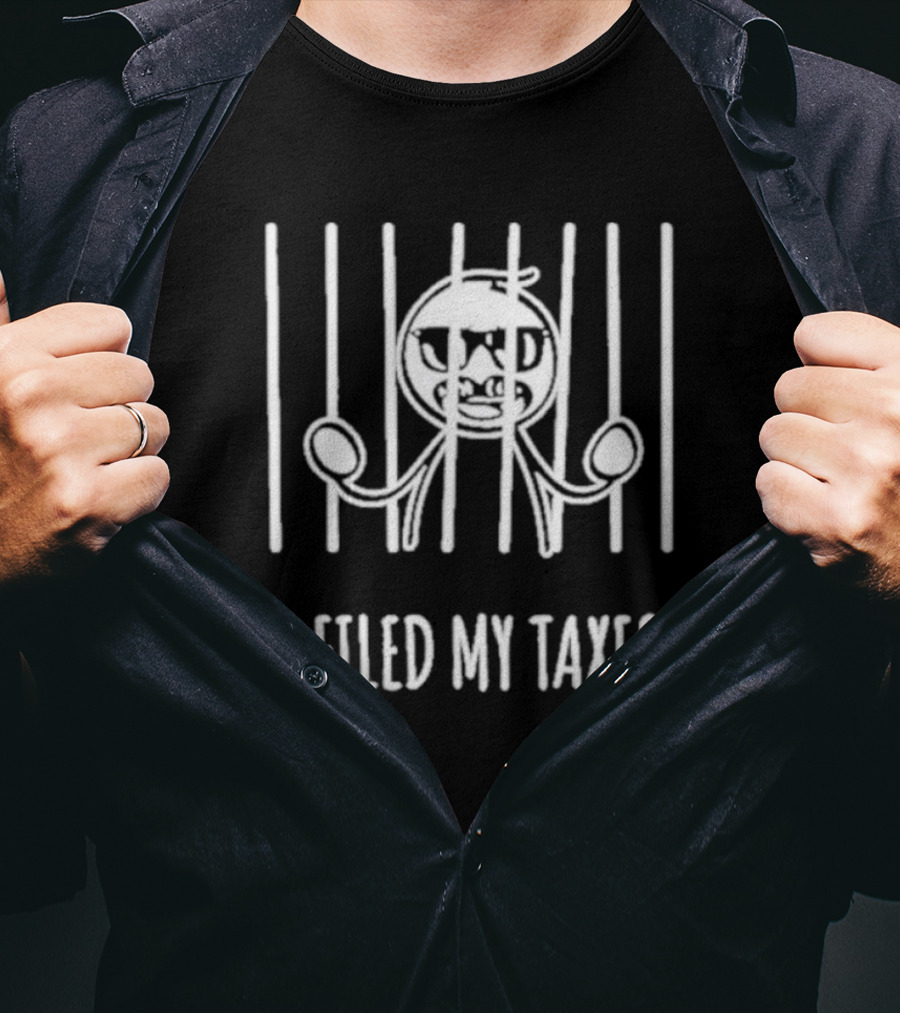 Logan Lisle I Filed My Taxes Jail Cartoon T-Shirt