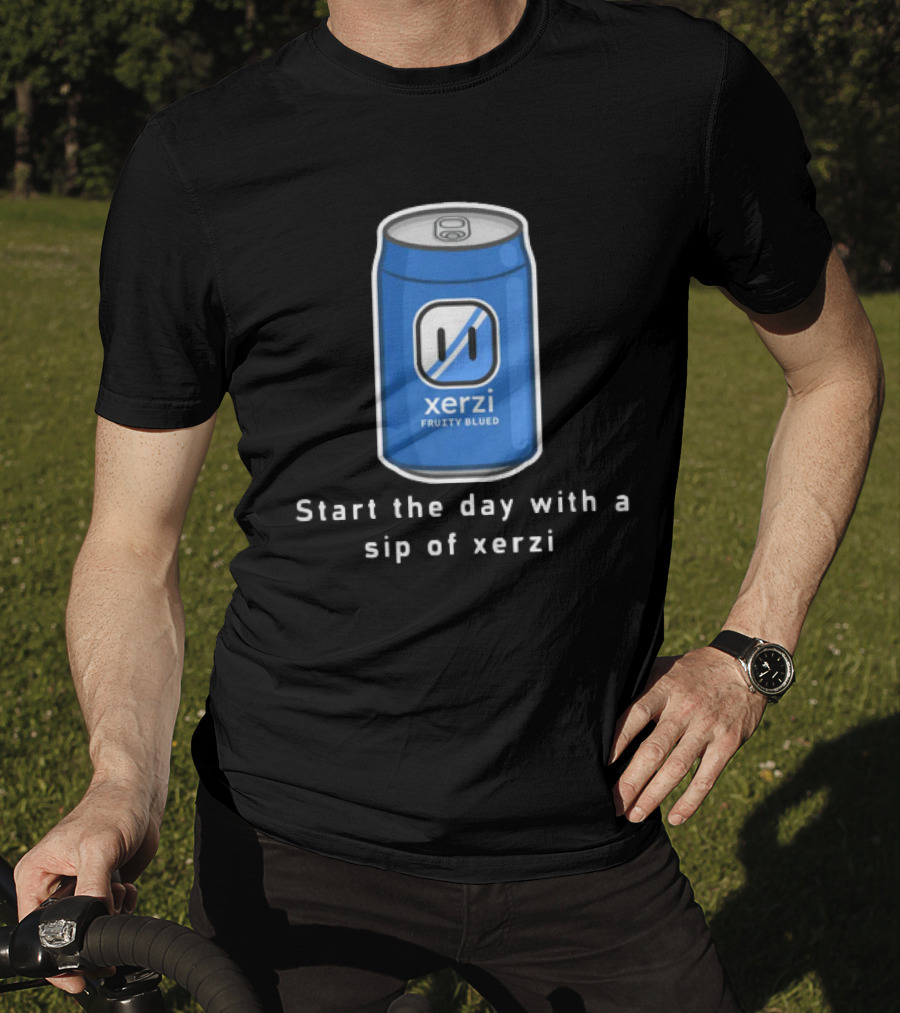 Start The Day With Xerilive Xerzi Fruity Blue Sip T-Shirt