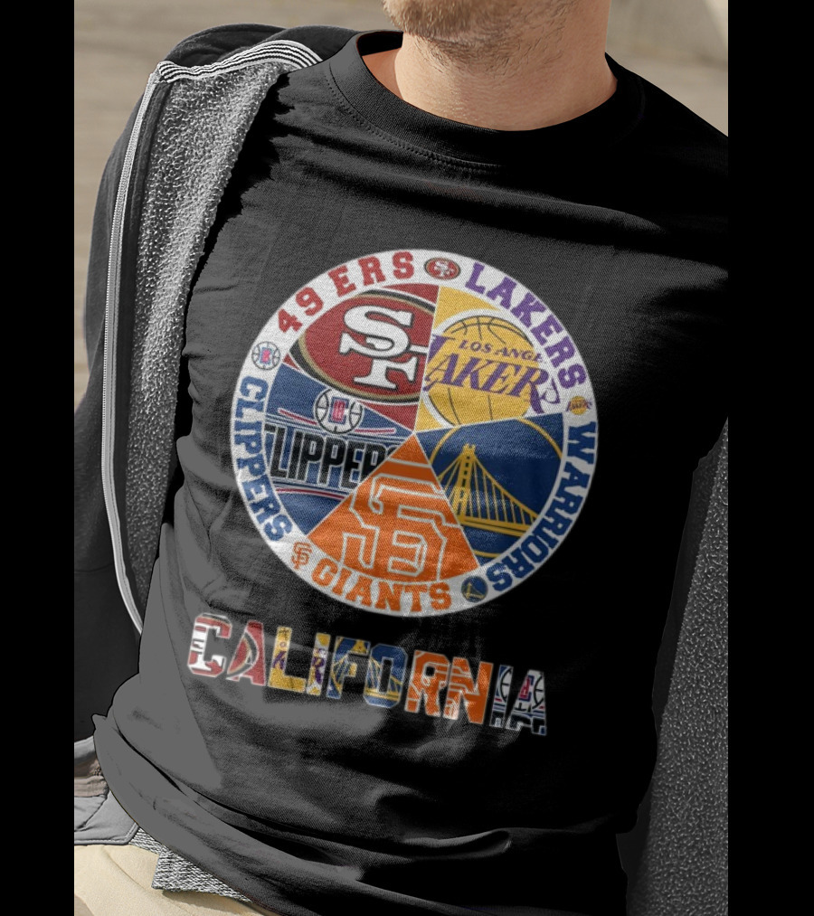 49ers Lakers Clippers Warriors Giants California T-Shirt