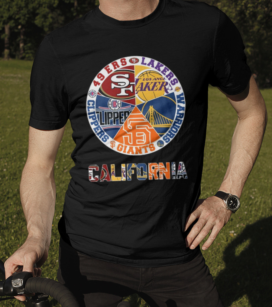 49ers Lakers Clippers Warriors Giants California T-Shirt