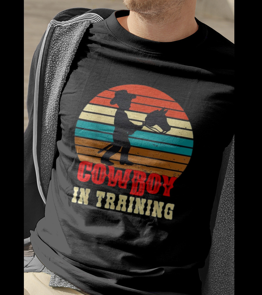 Cowboy In Training Future Rodeo Boy With Wooden Horse T-Shirt