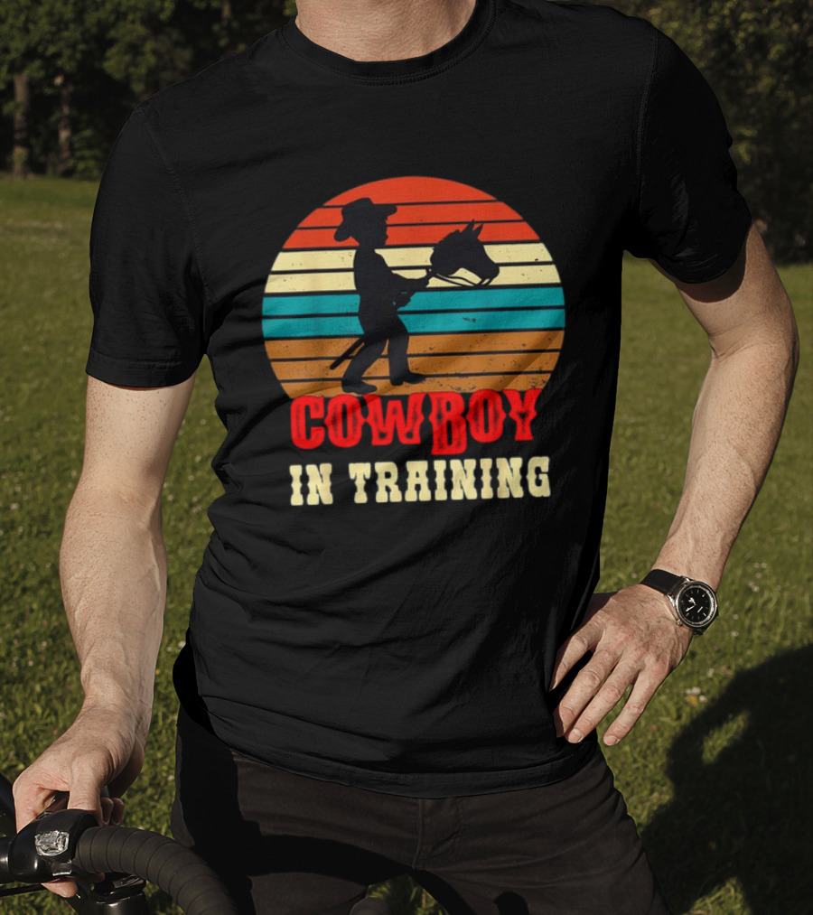 Cowboy In Training Future Rodeo Boy With Wooden Horse T-Shirt