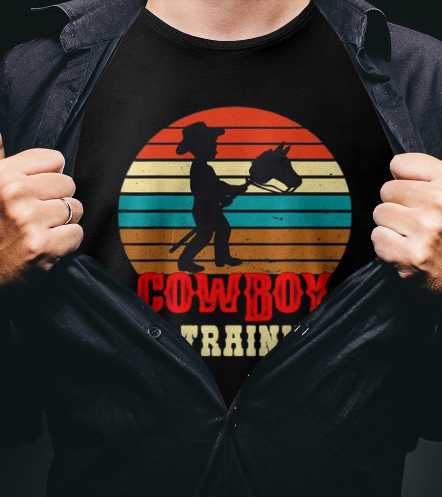 Cowboy In Training Future Rodeo Boy With Wooden Horse T-Shirt