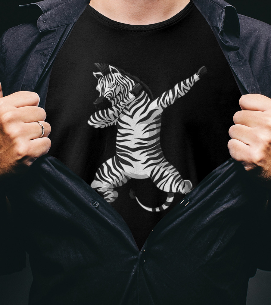 Funny Zebra Dab Dabbing Zoo Africa Safari Animal Lover T-Shirt