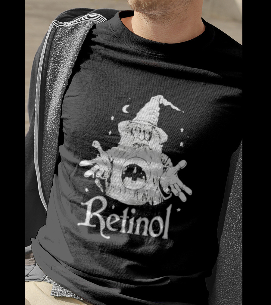 Retinol Enchanted Wizard Under Moonlit Stars T-Shirt
