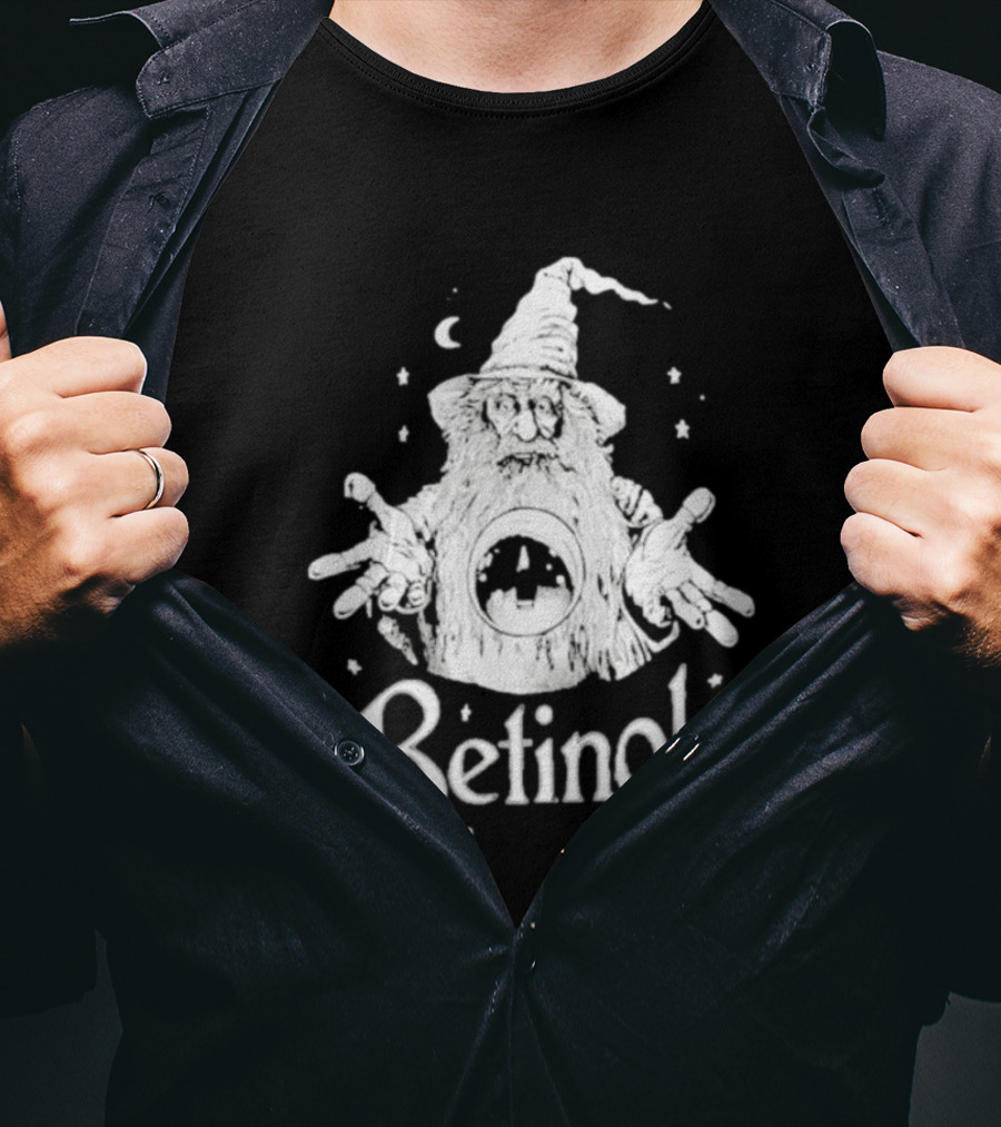 Retinol Enchanted Wizard Under Moonlit Stars T-Shirt