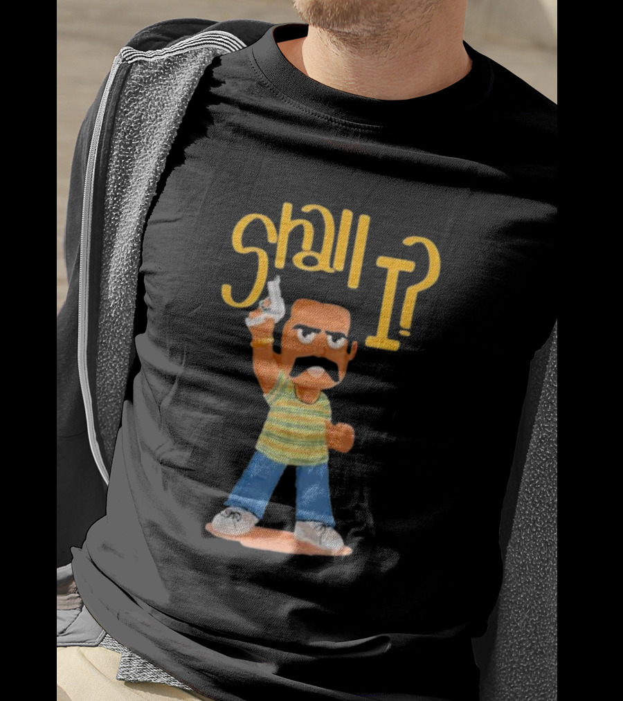 Shall I Amban Aavesham Character With Gun T-Shirt