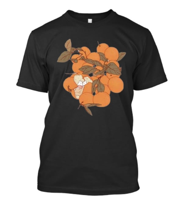 Sweet Citrus Delicate Orange Fruits With Leaves T-Shirt