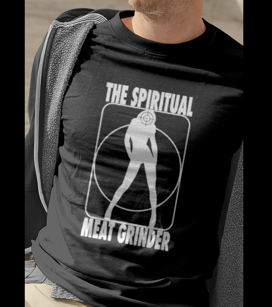 The Spiritual Meat Grinder Silhouette With Target Inside Circle T-Shirt